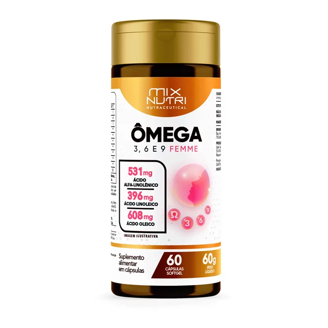 NUTRACÉUTICO OMEGA 3/6/9 FEMME - 60 CÁPSULAS