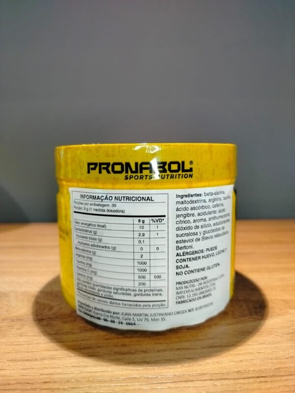 PRE-ENTRENAMIENTO CON CAFEÍNA 240G - PRONABOL - Imagen 2