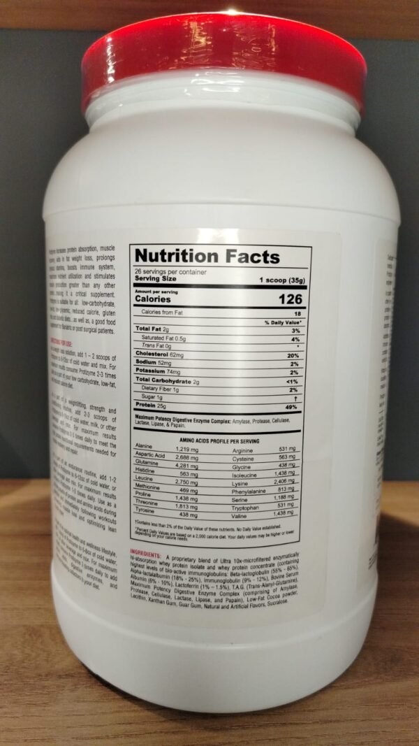 PROTEINA  CONCENTRADA  DE 26 SERVICIOS SABOR CHOCOLATE CAKE - Imagen 2